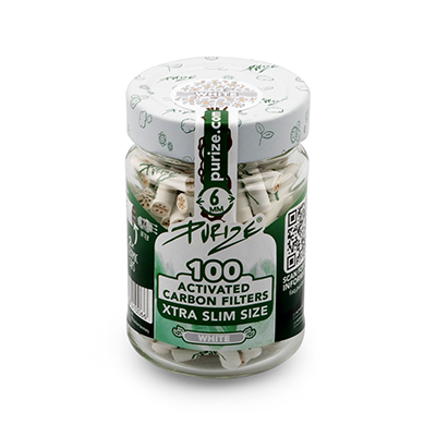 Purize Xtra Slim Aktivkohlefilter White 100 Stk.