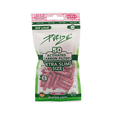 Purize Xtra Slim Aktivkohlefilter Pink 50 Stk.