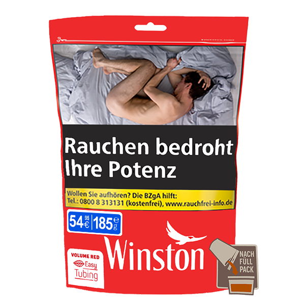 Winston Volume Tobacco Red 3XL Zip 185g