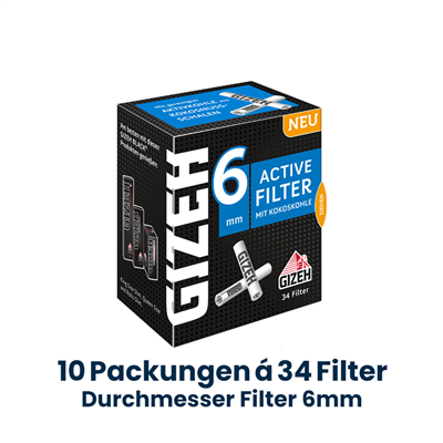 Gizeh Black Active Filter 10 Stk.