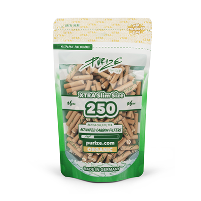 Purize Xtra Slim Aktivkohlefilter Organic 250 Stk.