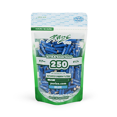 Purize Xtra Slim Aktivkohlefilter Blue 250 Stk.