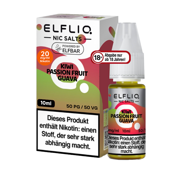 ELFLIQ Kiwi Passion Fruit Guava Liquid 20mg Nikotin 10 ml