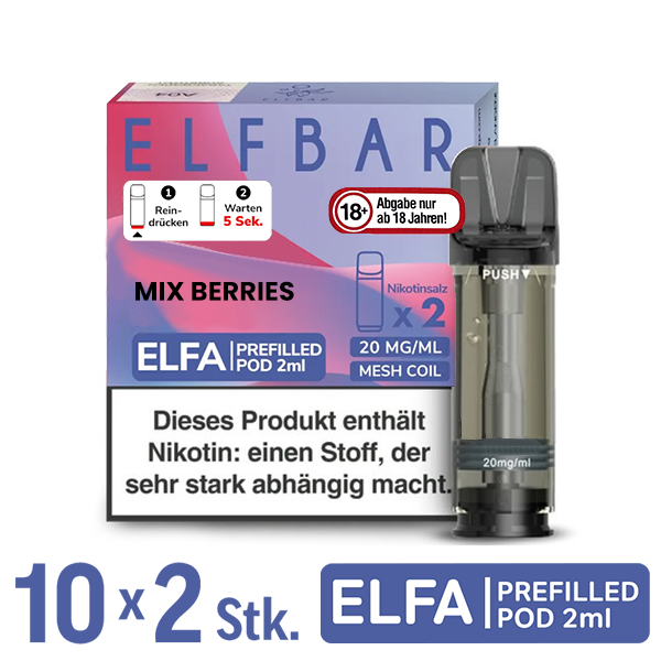Elfbar Elfa Pod Mix Berries 20mg Nikotin 10x2 Pods