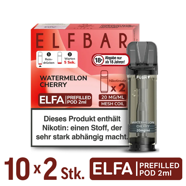 Elfbar Elfa Pod Watermelon Cherry 20mg Nikotin 10x2 Pods