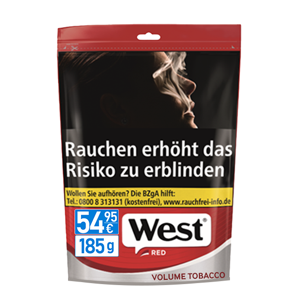 West Red Volume Tobacco Zip 185g